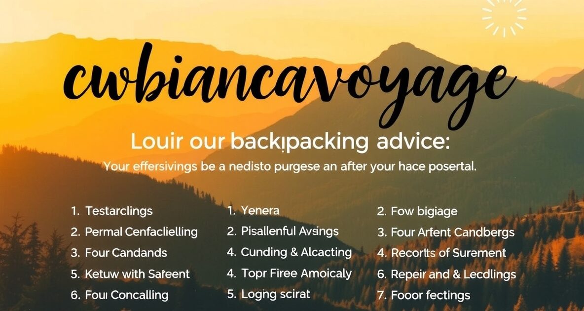backpacking advice cwbiancavoyage