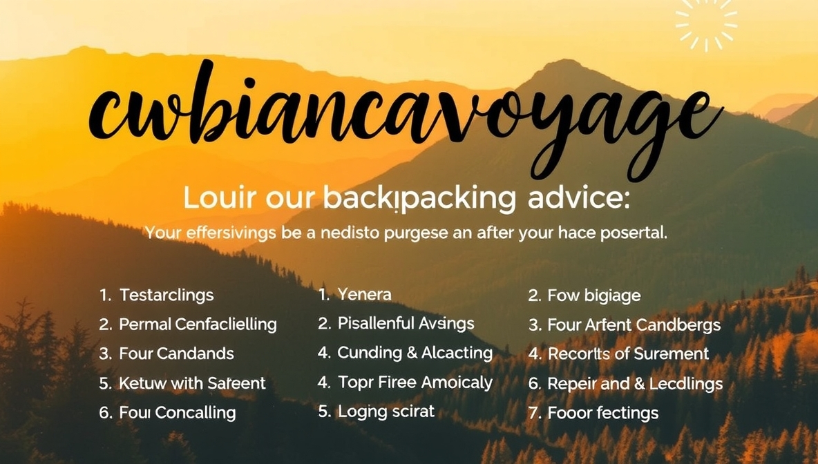 backpacking advice cwbiancavoyage